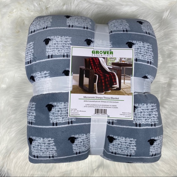 Kate & Co. Other - ✨SALE✨Sheep Squared Micromink Sherpa Throw